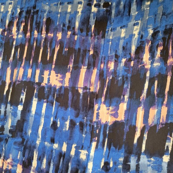 BB Dakota Aubree Blue Multi Color Halter Tank Dress - Picture 11 of 15